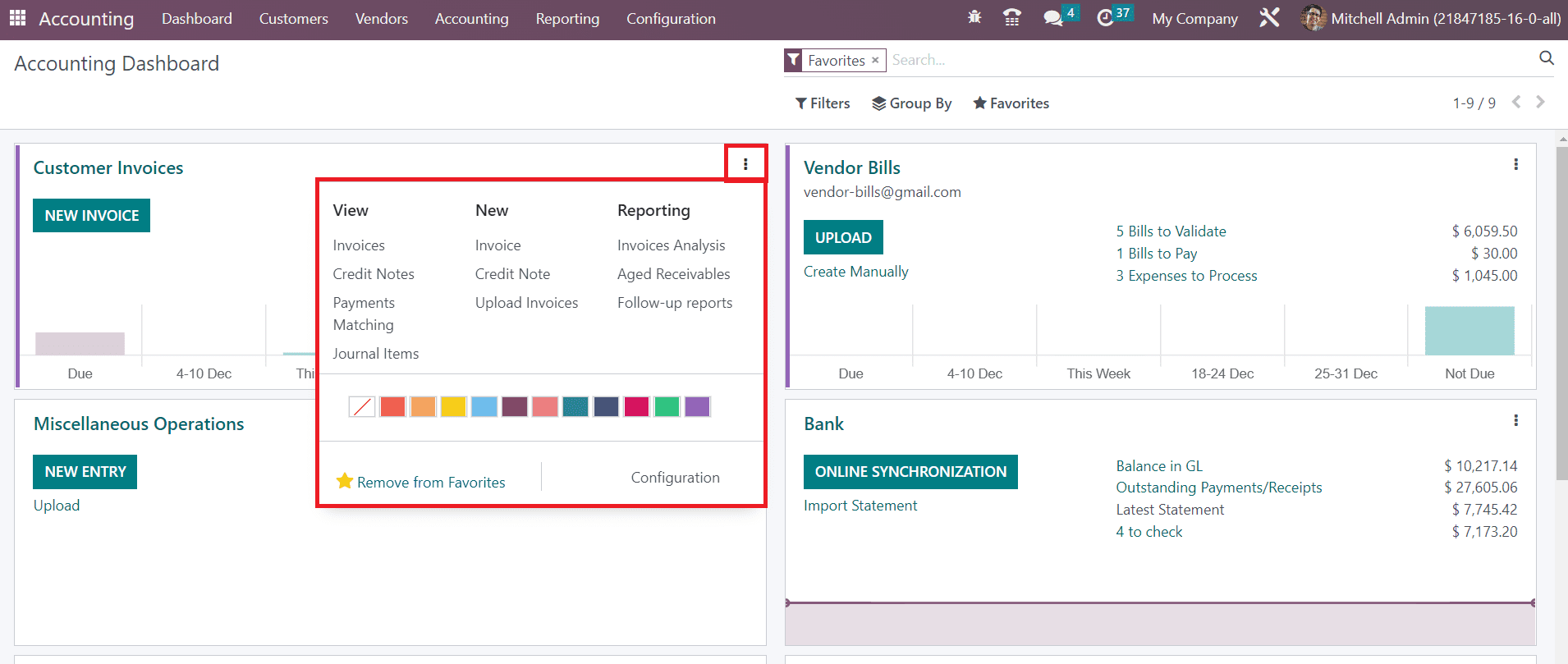 Odoo 16 accounting