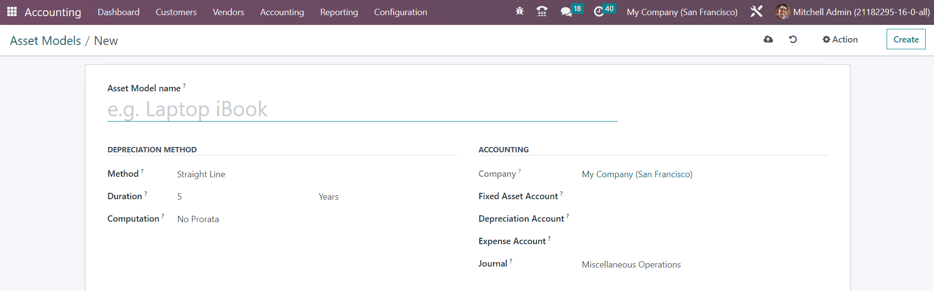 Odoo 16 accounting