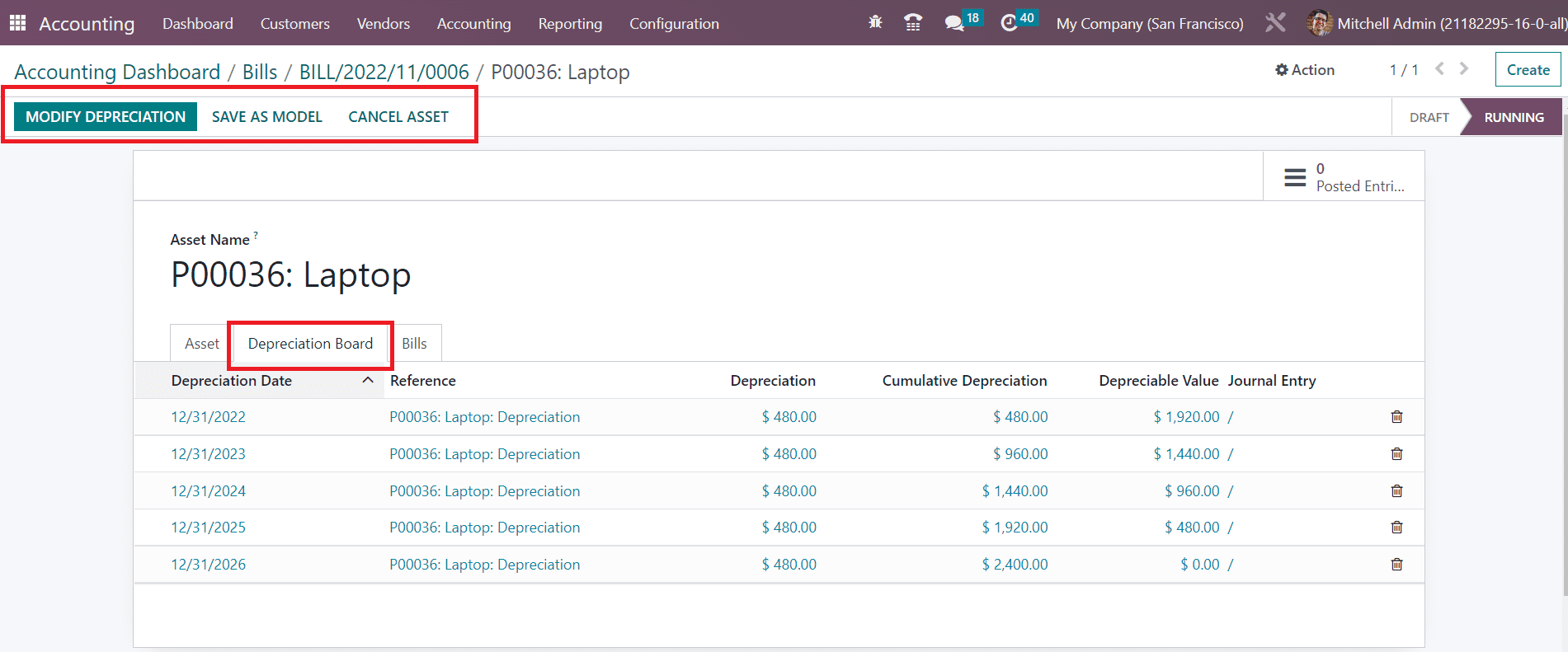 Odoo 16 accounting
