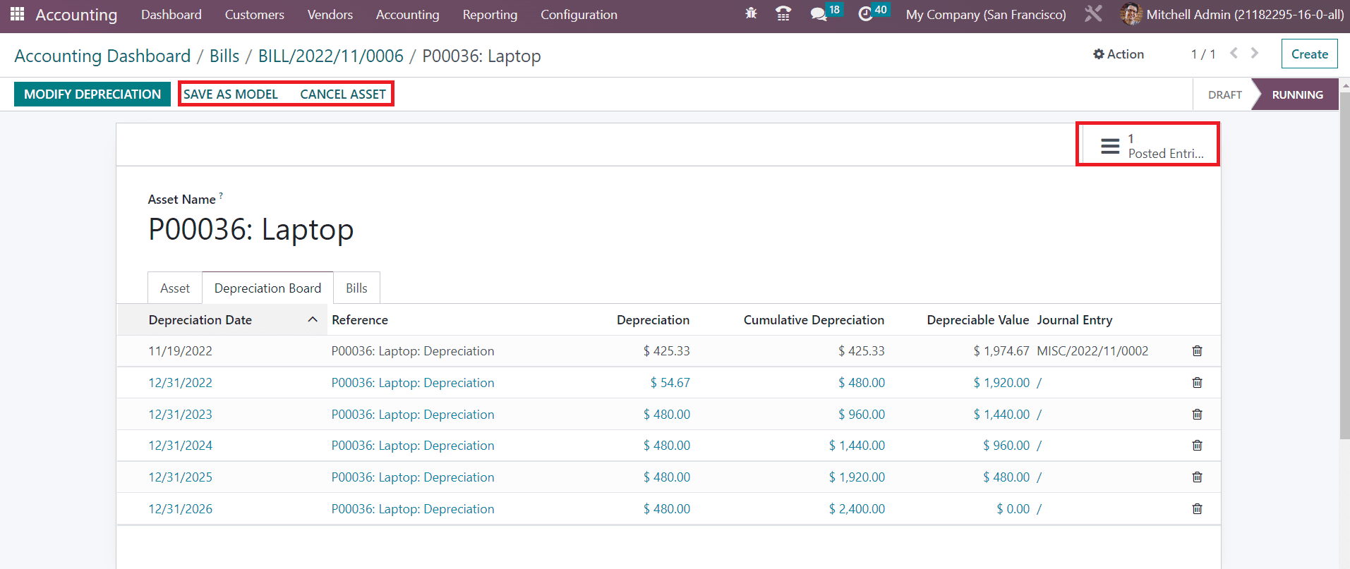 Odoo 16 accounting