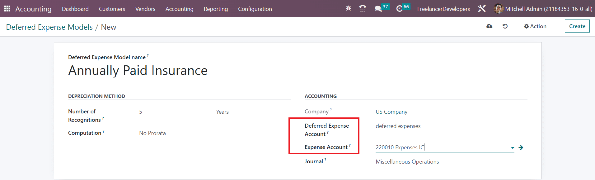 Odoo 16 accounting