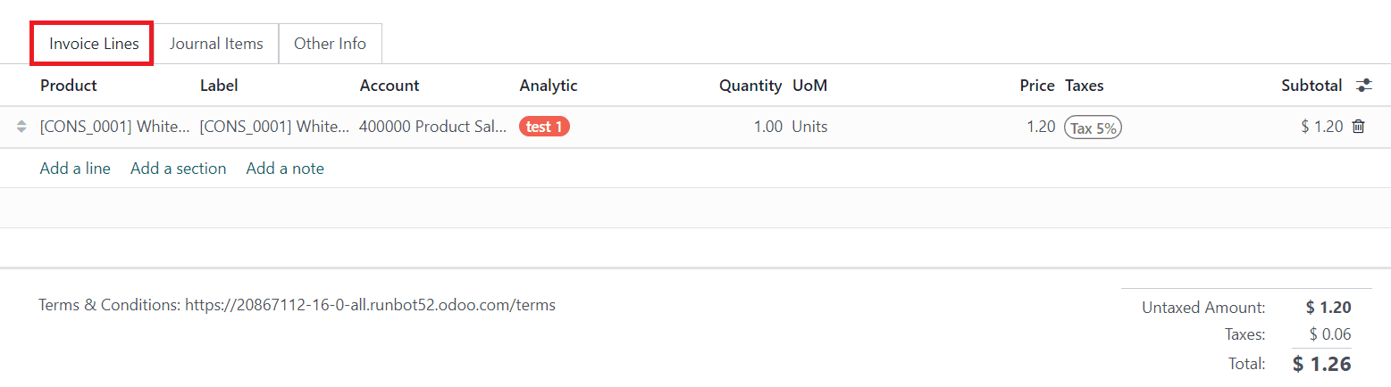 Odoo 16 accounting