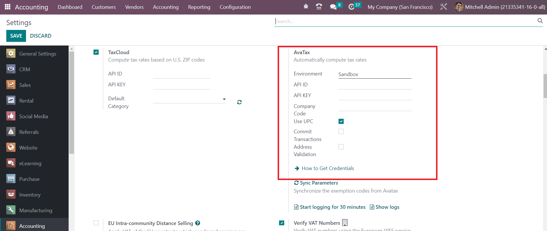 Odoo 16 accounting