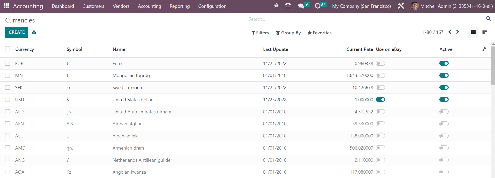 Odoo 16 accounting