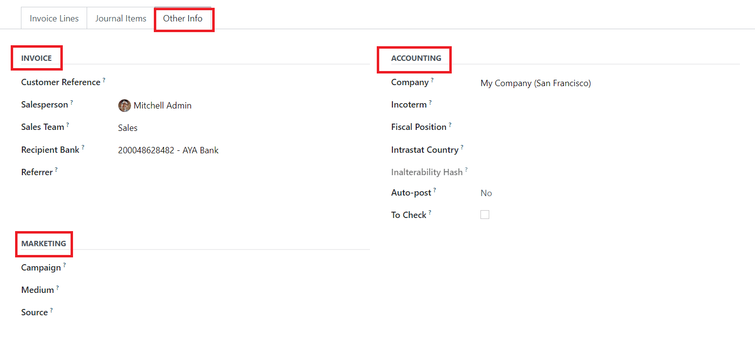 Odoo 16 accounting