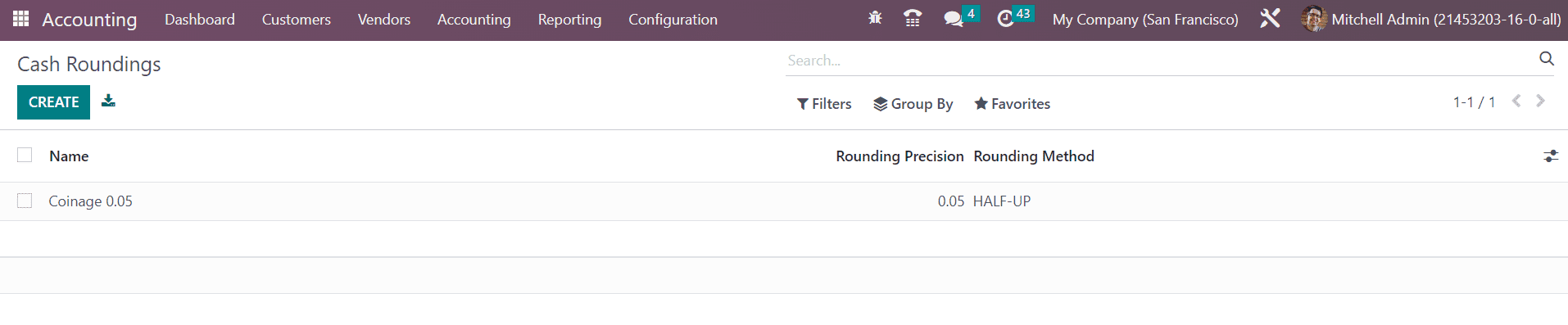 Odoo 16 accounting