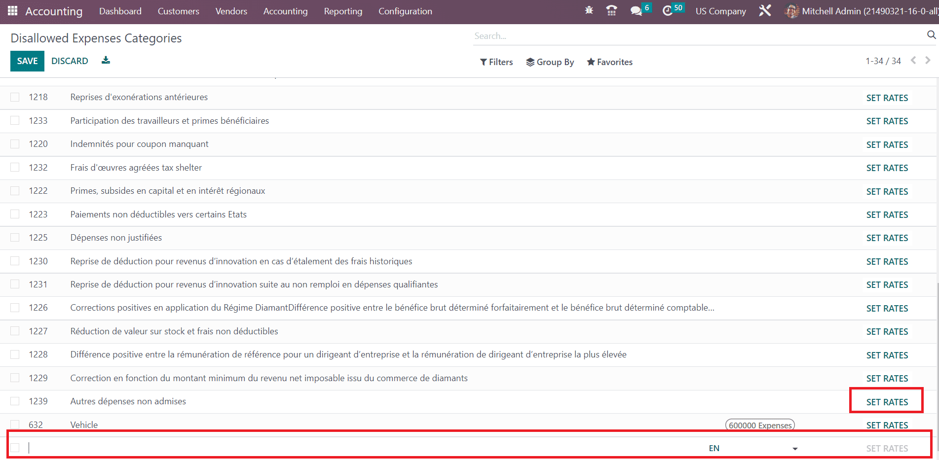 Odoo 16 accounting