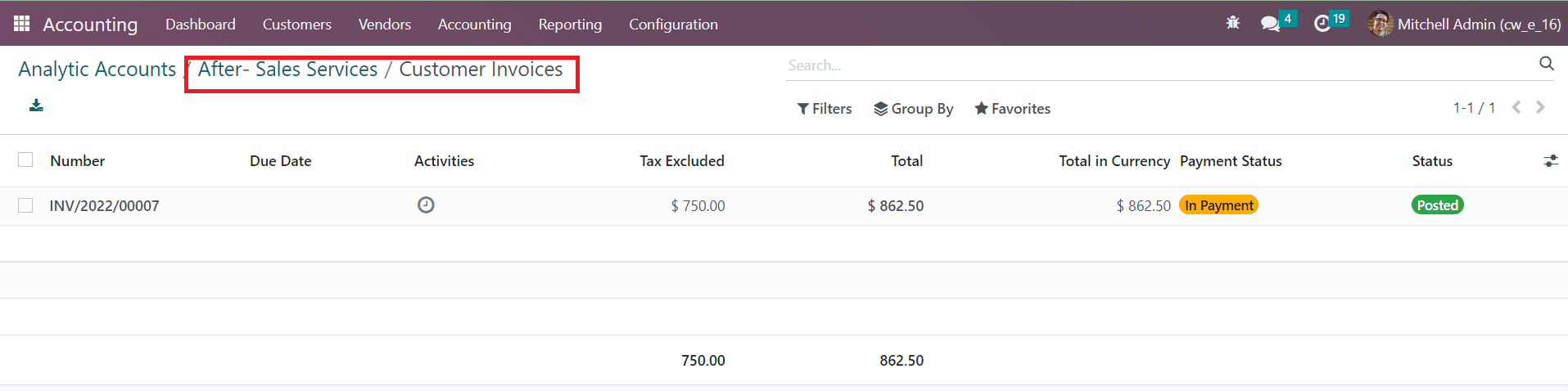 Odoo 16 accounting