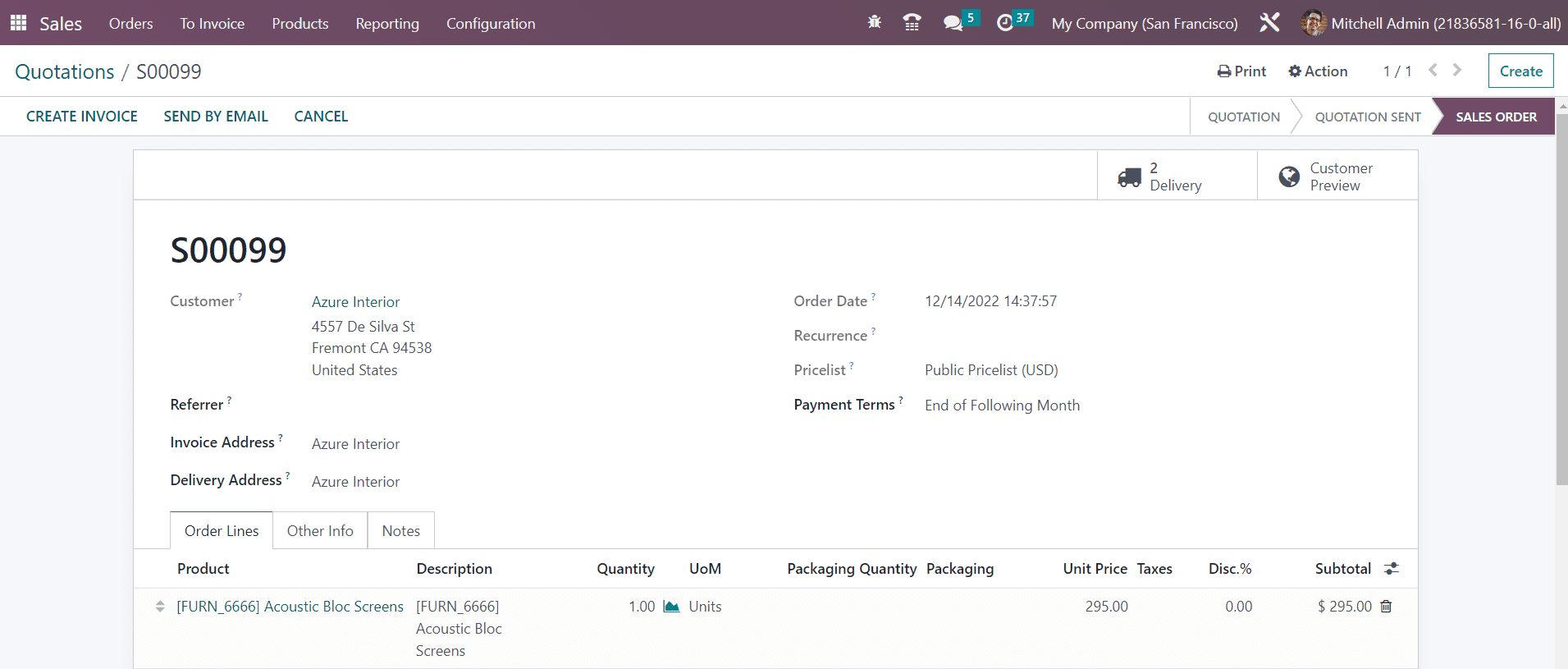 Odoo 16 accounting