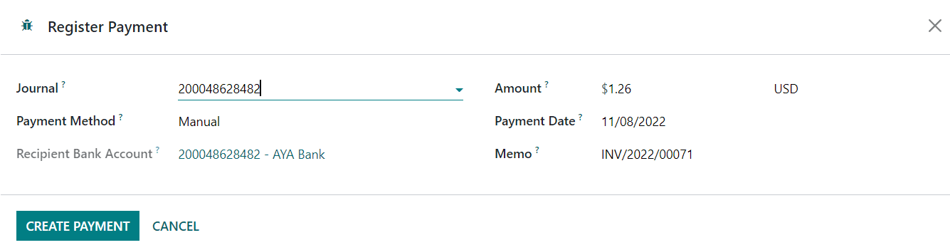 Odoo 16 accounting