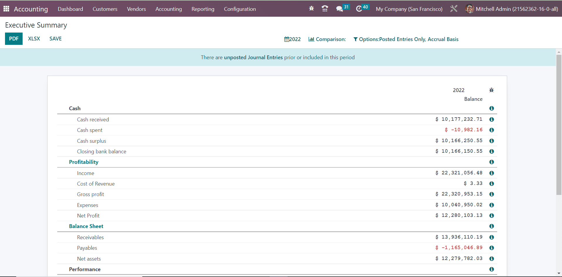 Odoo 16 accounting