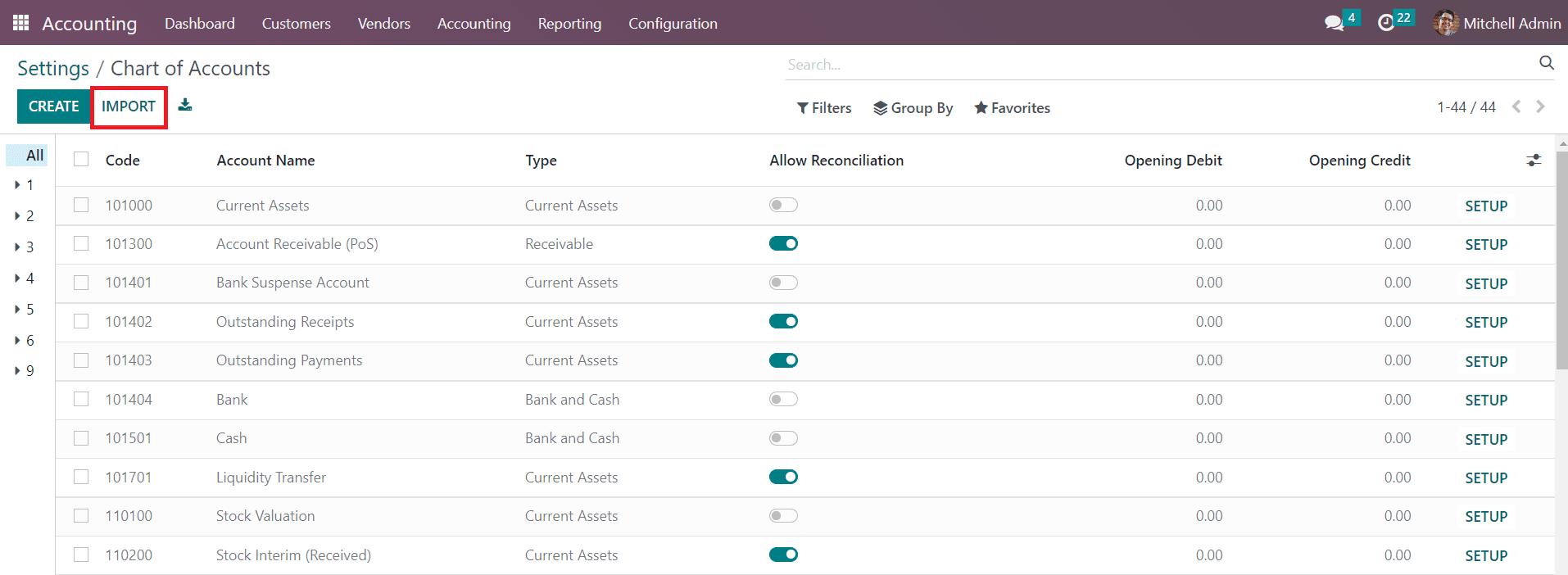 Odoo 16 accounting