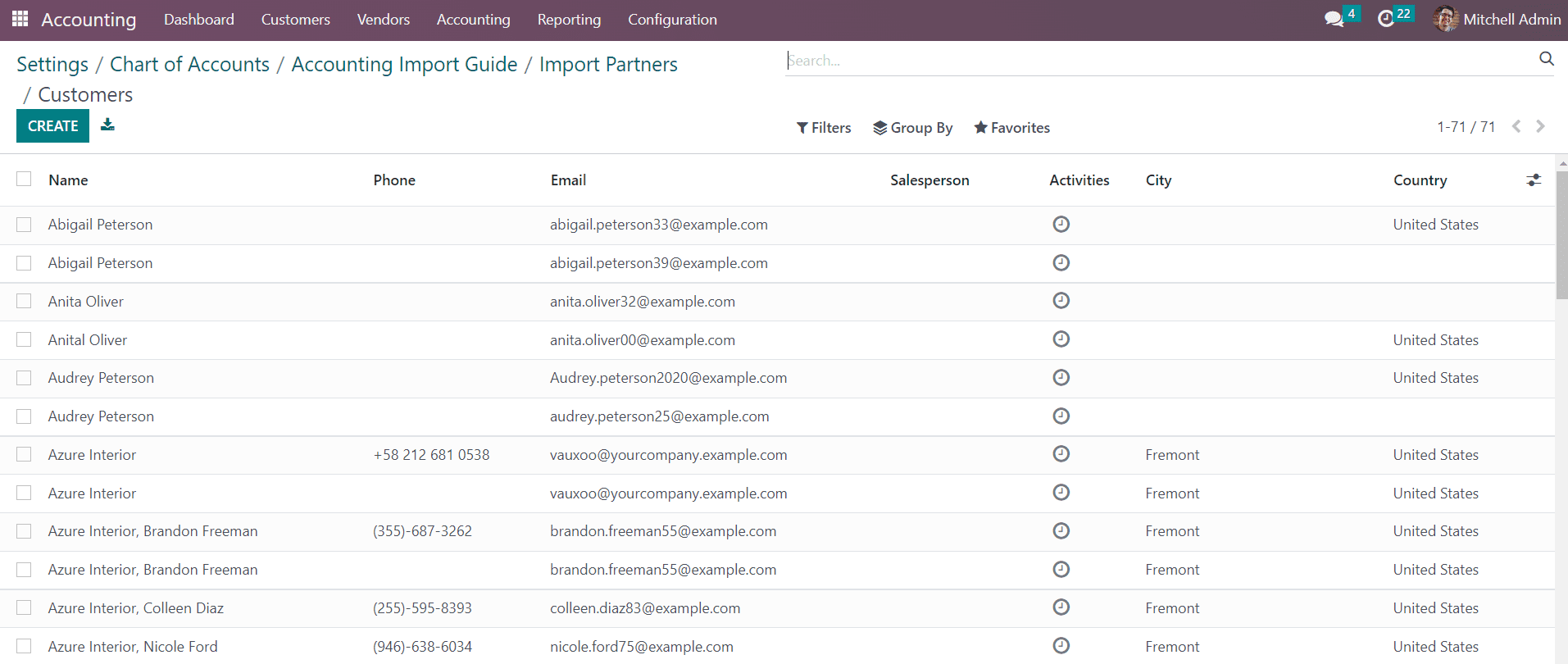 Odoo 16 accounting