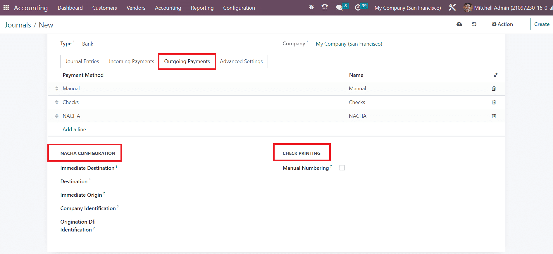 Odoo 16 accounting