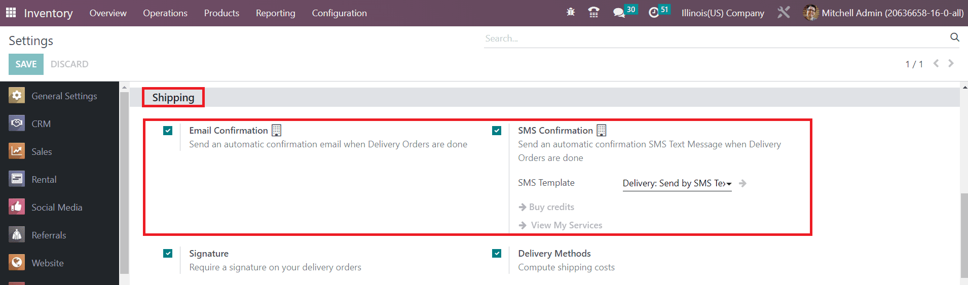 Odoo 16 inventory