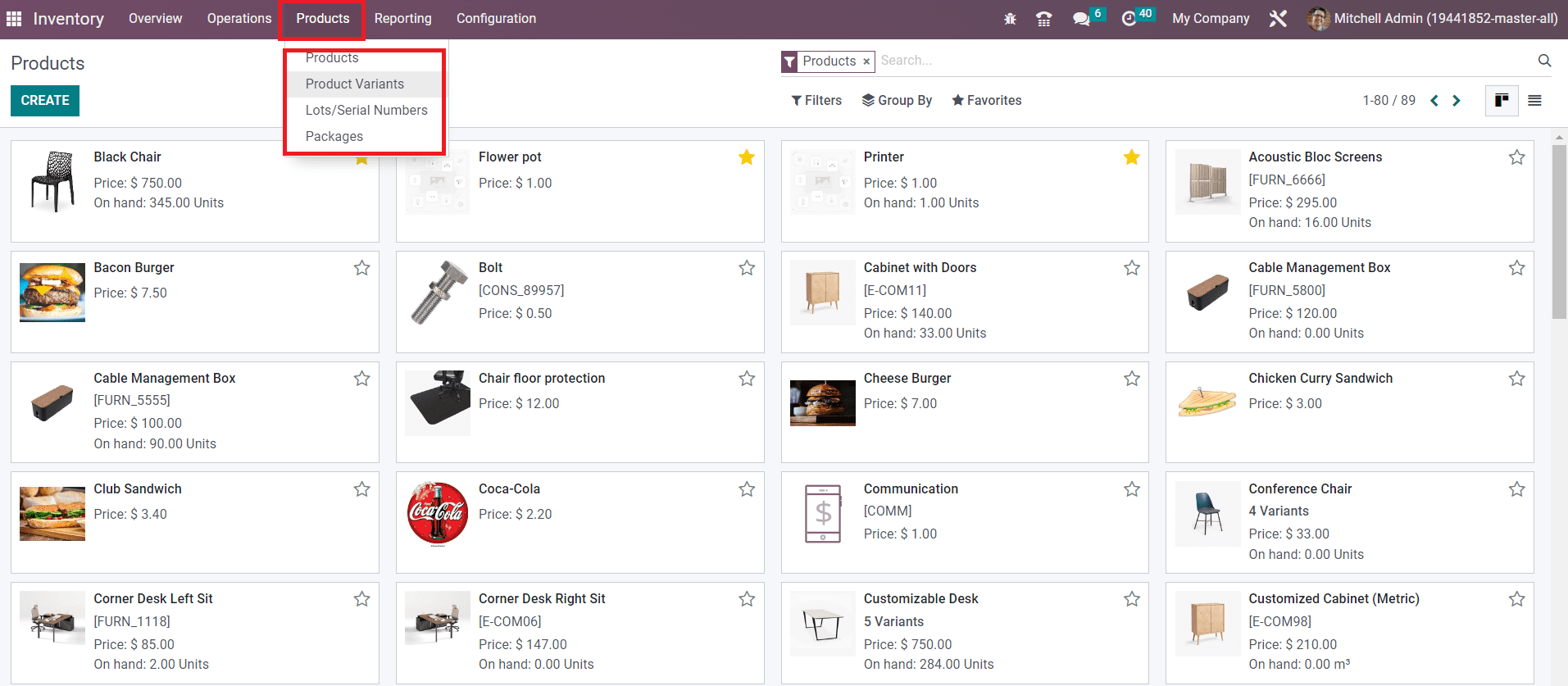 Odoo 16 inventory