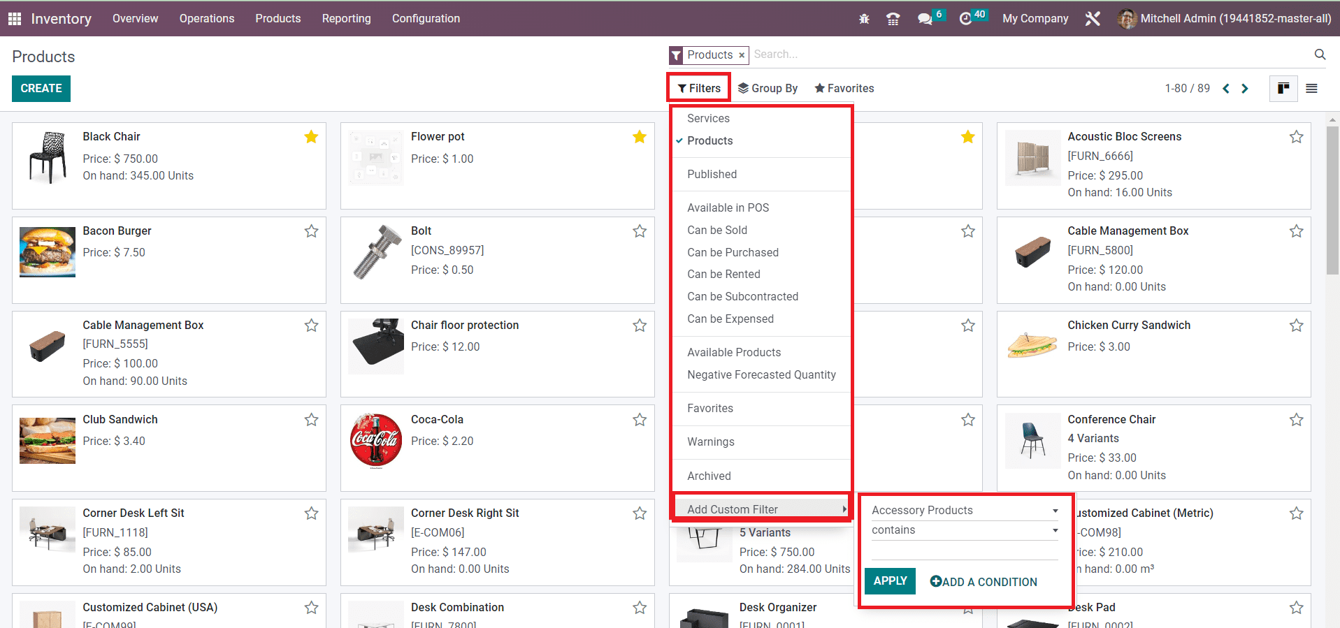 Odoo 16 inventory