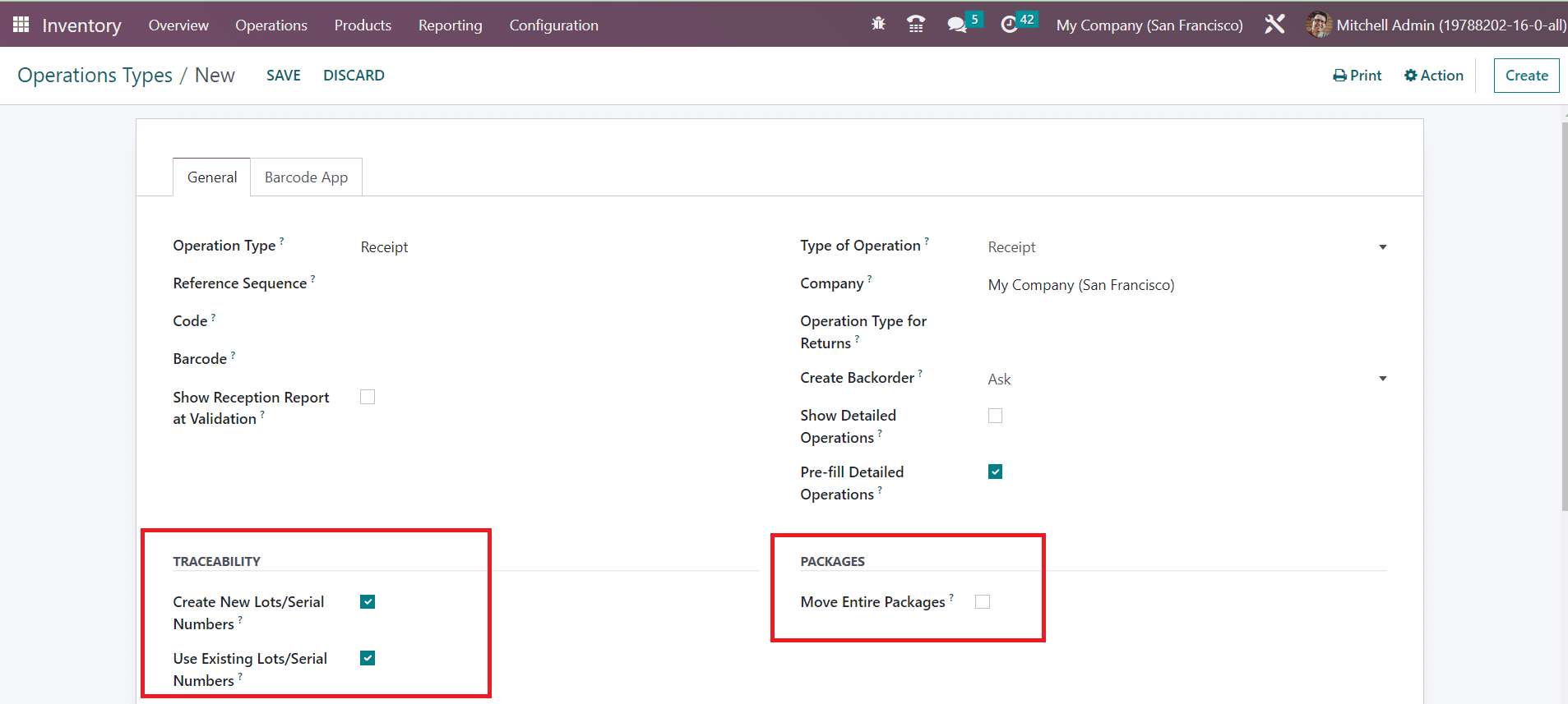Odoo 16 inventory