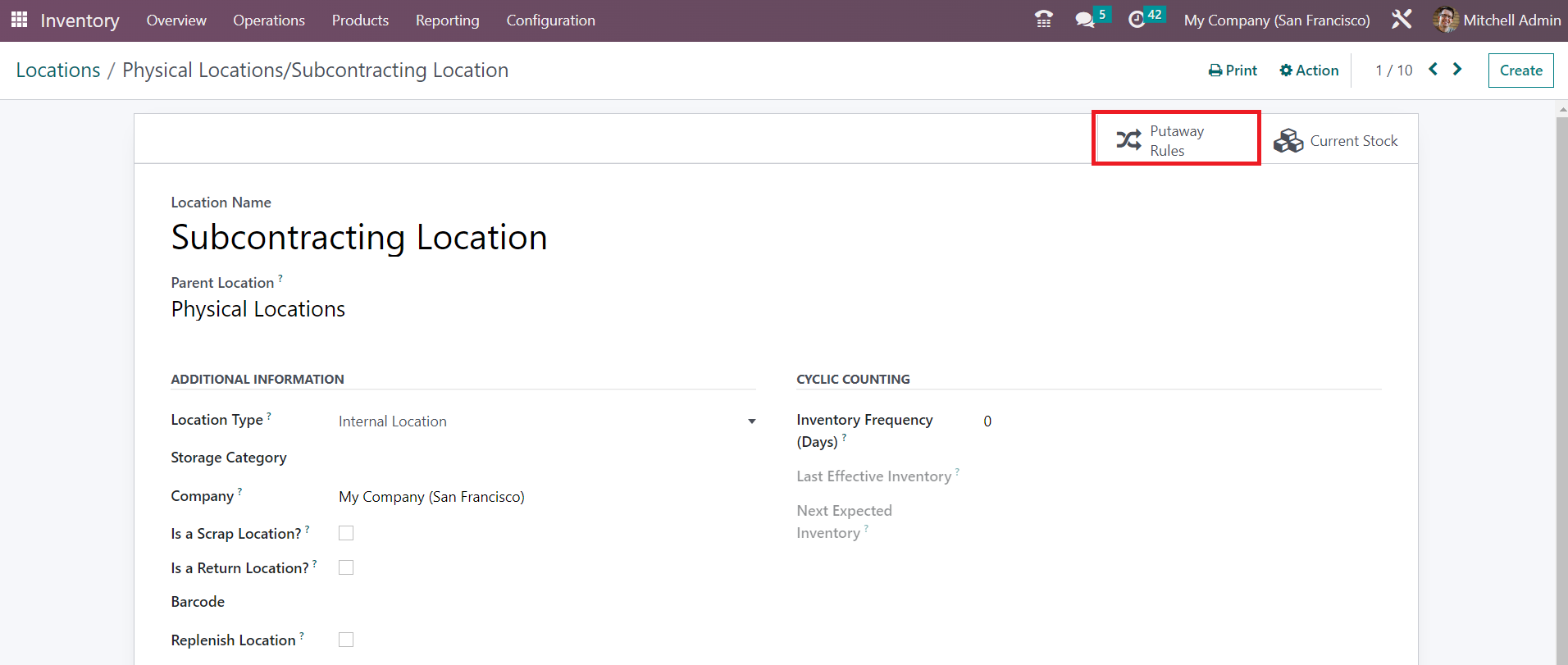 Odoo 16 inventory