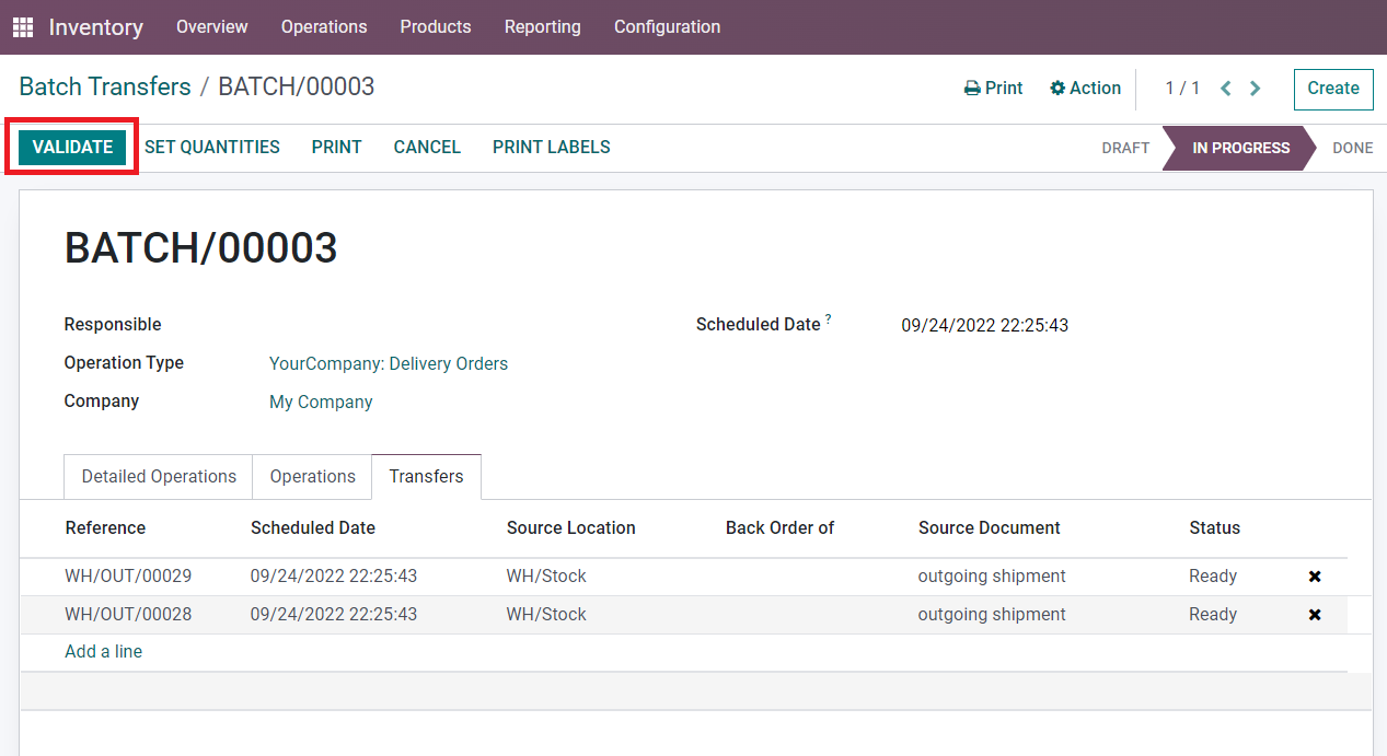 Odoo 16 inventory
