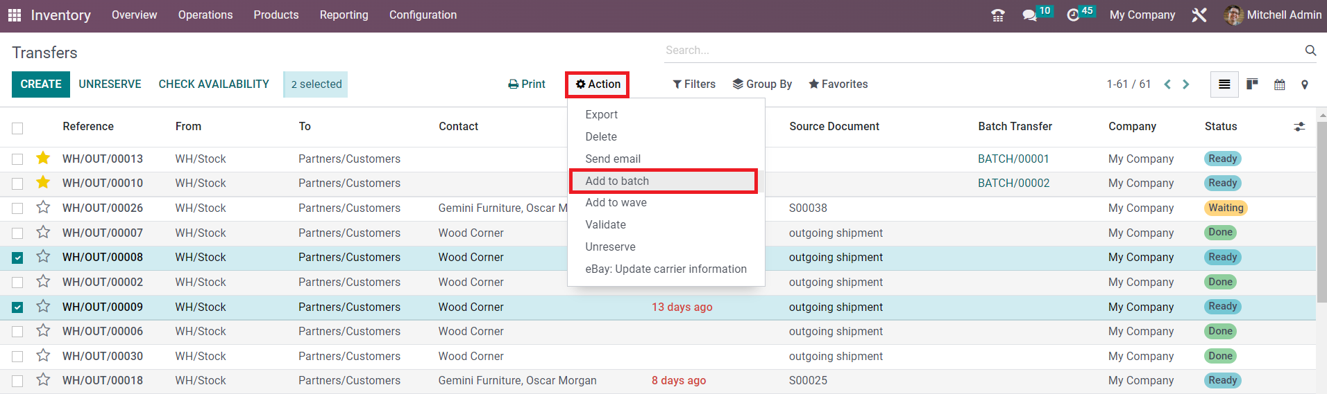 Odoo 16 inventory