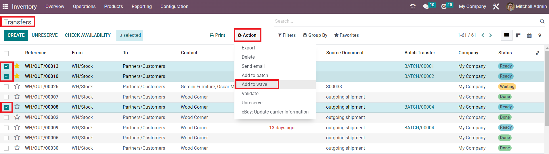Odoo 16 inventory