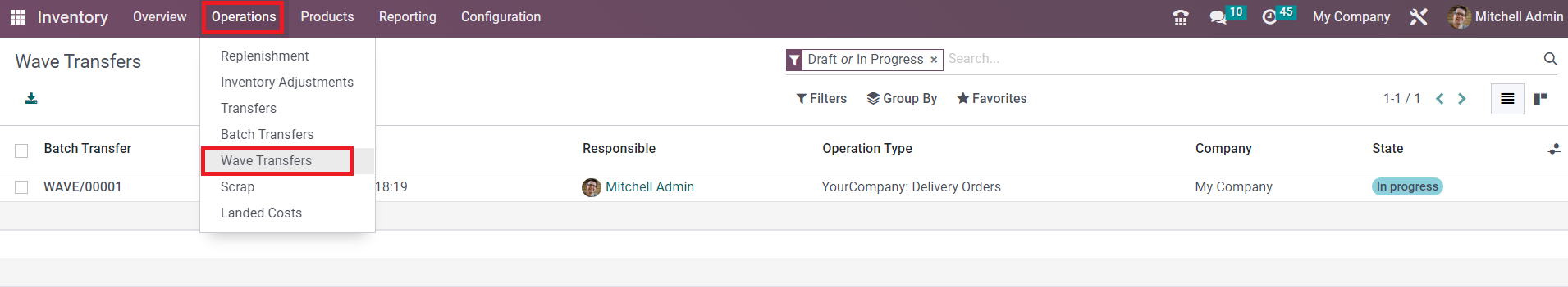 Odoo 16 inventory