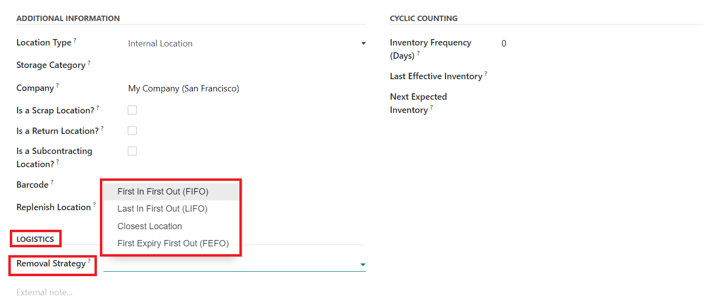 Odoo 16 inventory