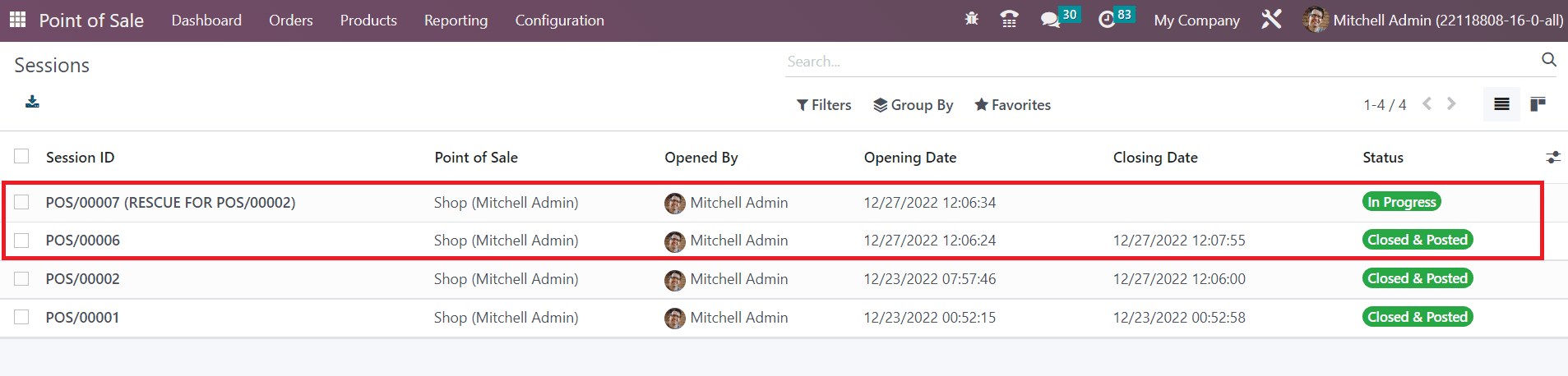 Odoo 16 pos
