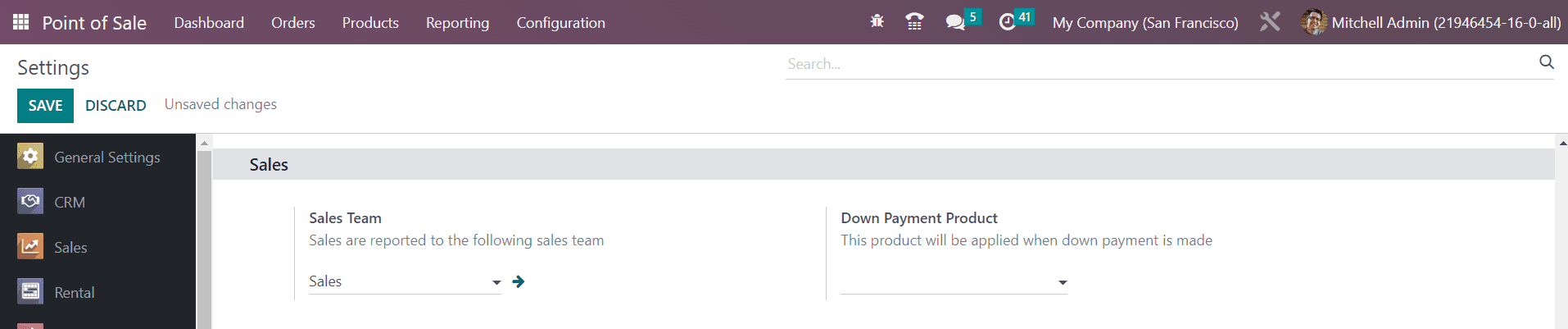 Odoo 16 pos