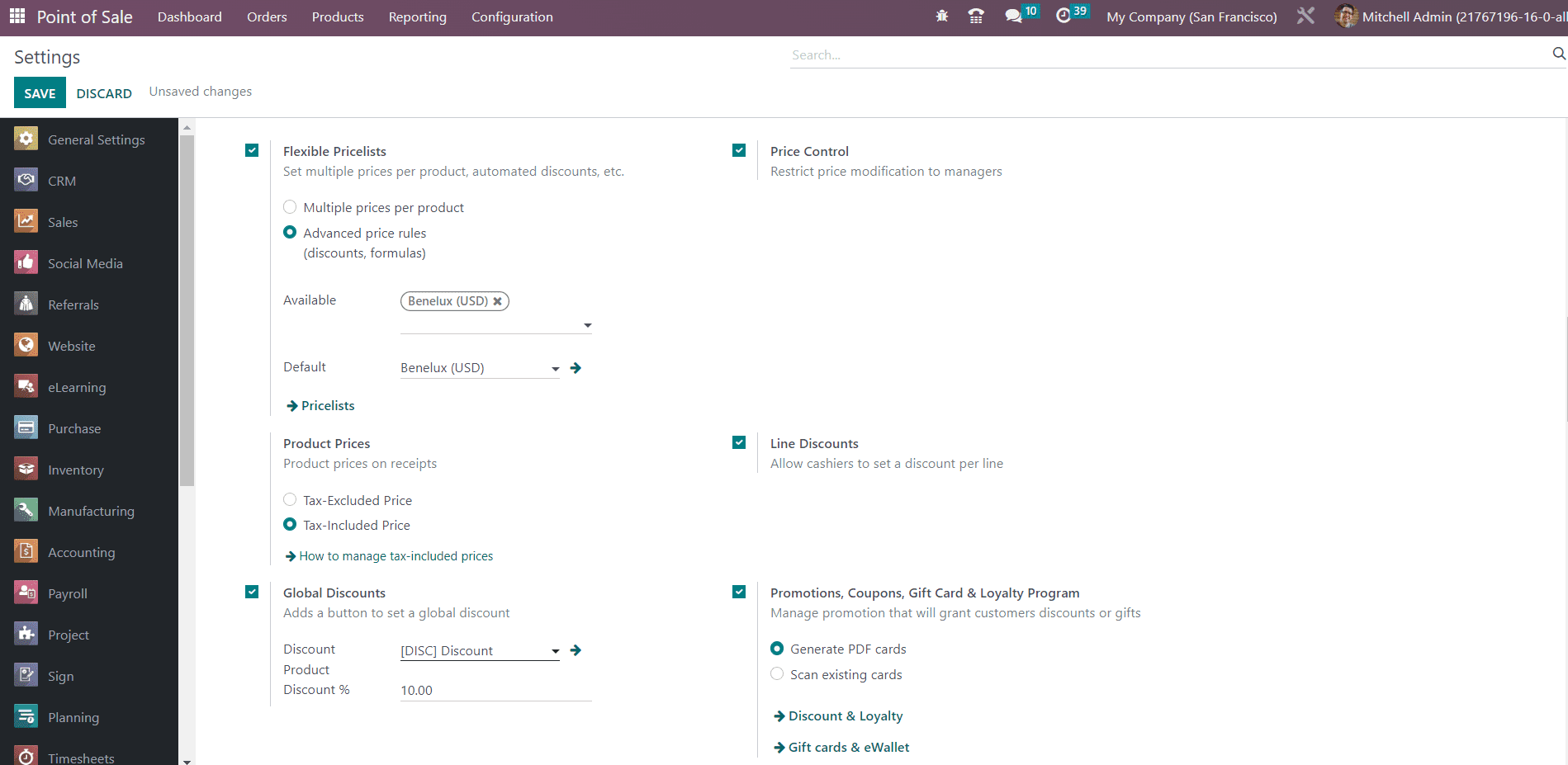 Odoo 16 pos