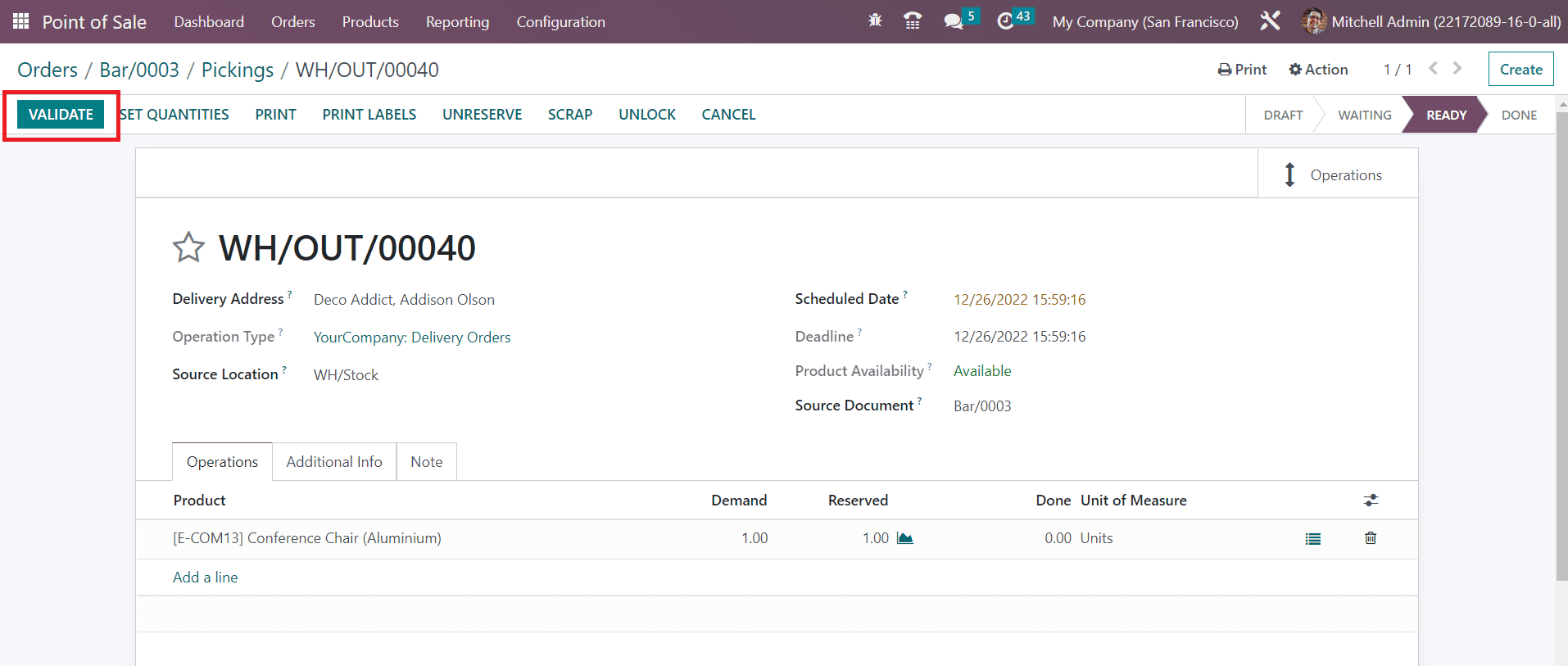 Odoo 16 pos