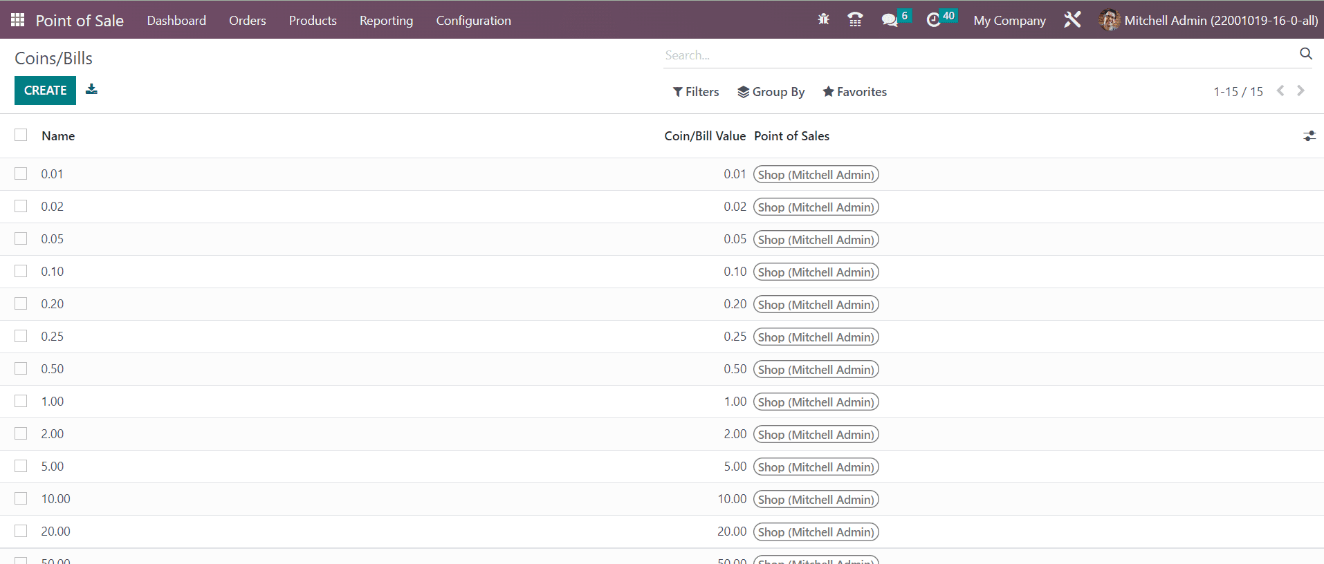 Odoo 16 pos
