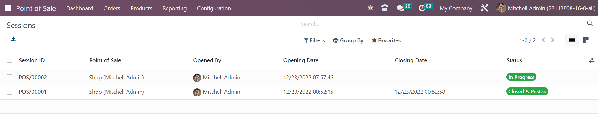 Odoo 16 pos